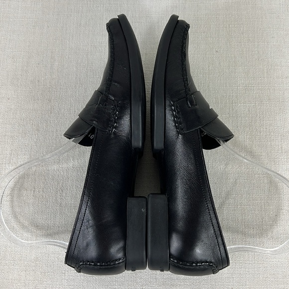 Vintage Cole Haan Leather Penny Loafer Womens Size 6.5 B Black Slip On Brazil - Picture 8 of 11